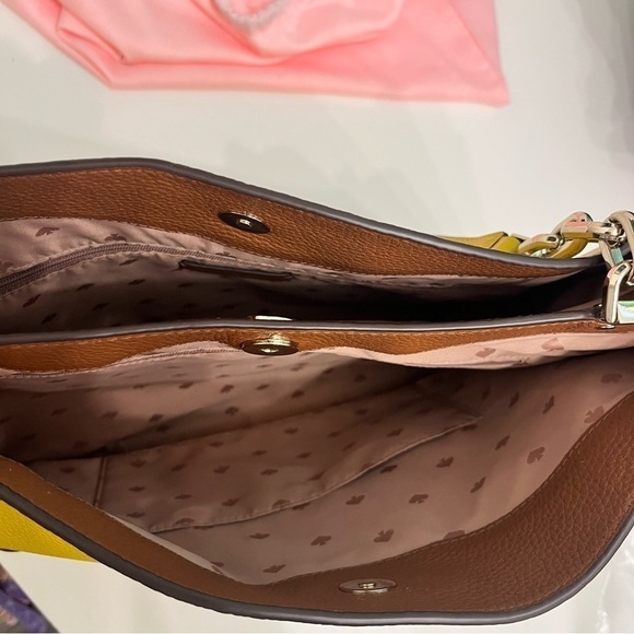 Kate Spade Aubrey chain shoulder bag in chartreuse - Picture 9 of 11